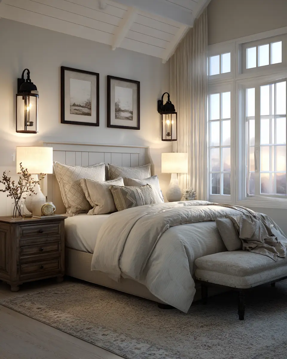 Cream Traditional Bedroom Decor Ideas