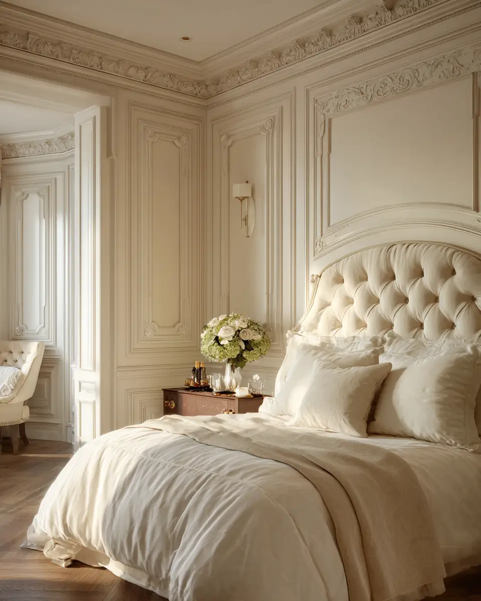 Cream Traditional Bedroom Decor Ideas