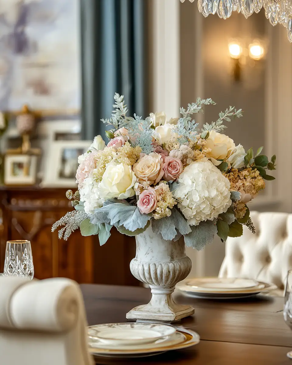 Cream Traditional Dining Room Decor Ideas