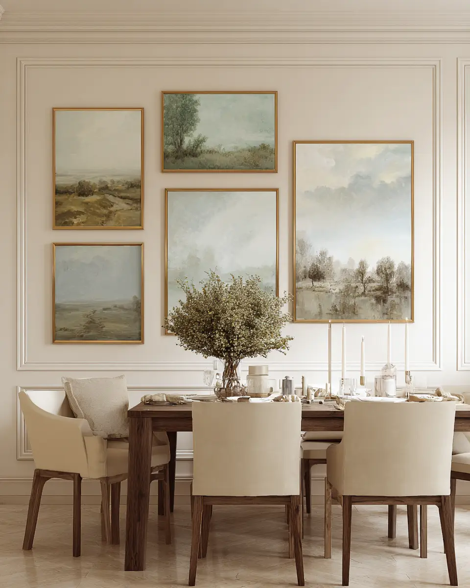 Cream Traditional Dining Room Decor Ideas