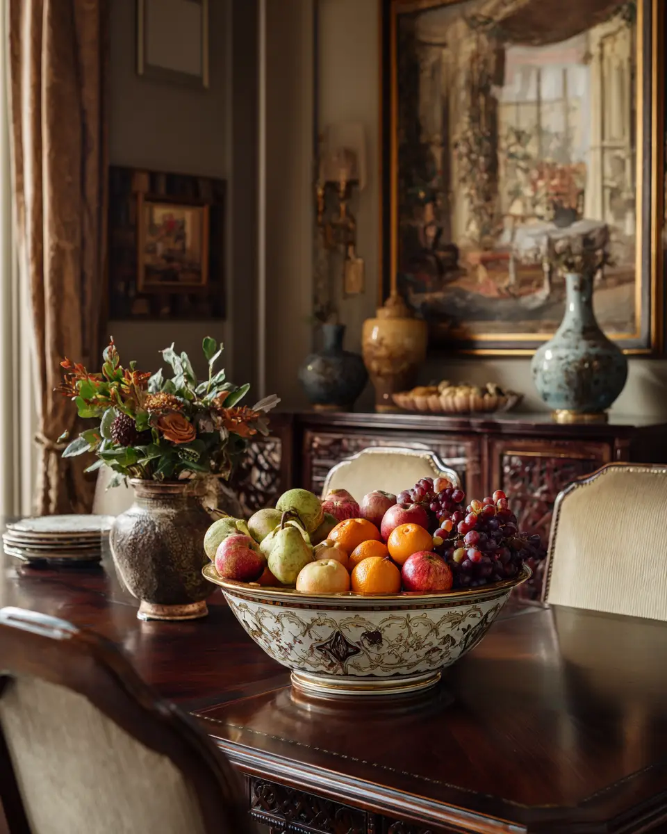 Cream Traditional Dining Room Decor Ideas