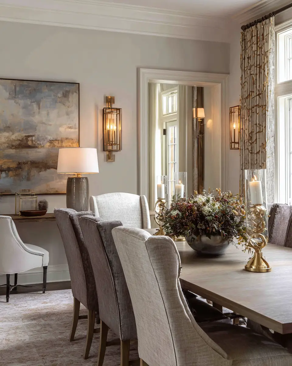 Cream Traditional Dining Room Decor Ideas