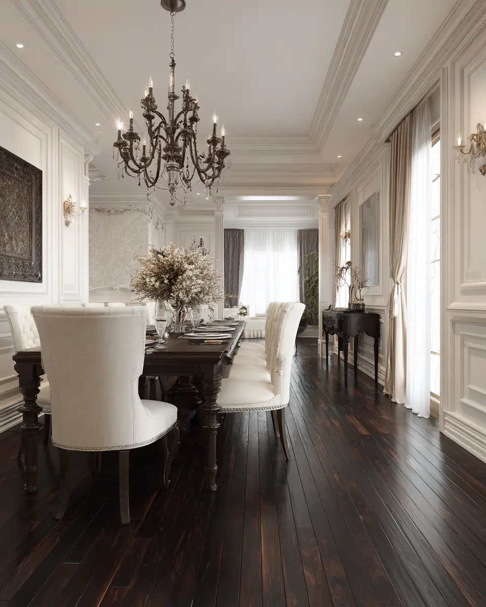 Cream Traditional Dining Room Decor Ideas