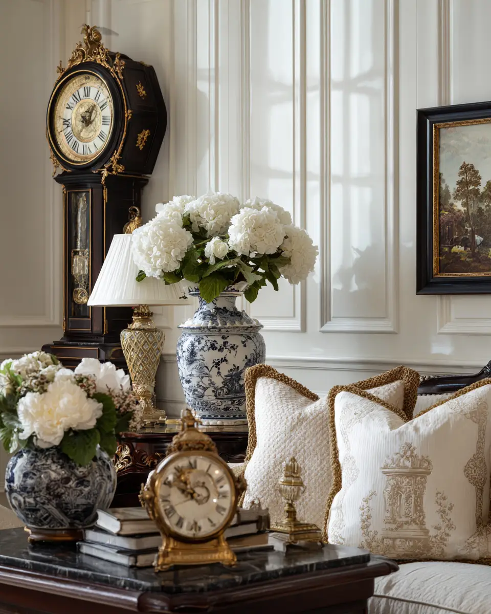 Cream Traditional Living Room Decor Ideas