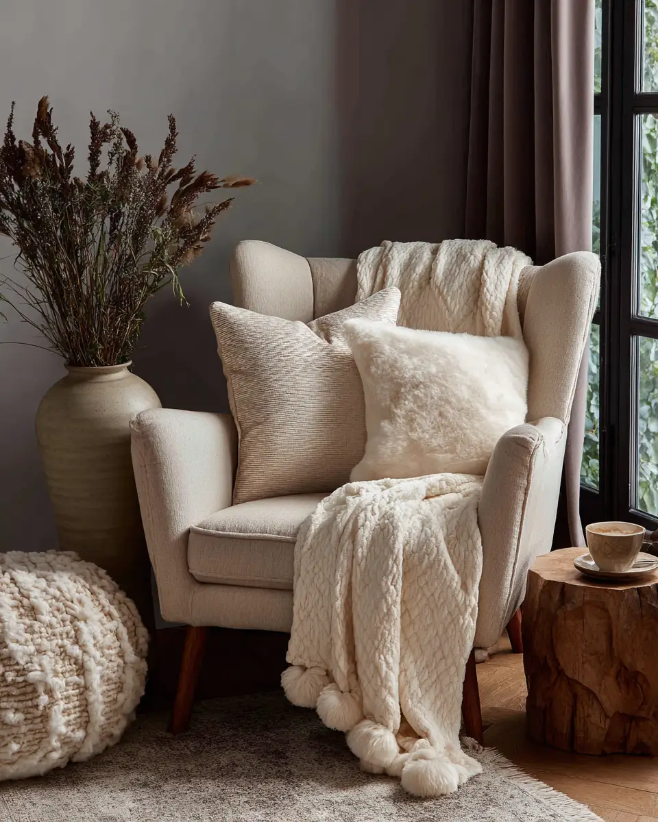 Cream Traditional Living Room Decor Ideas