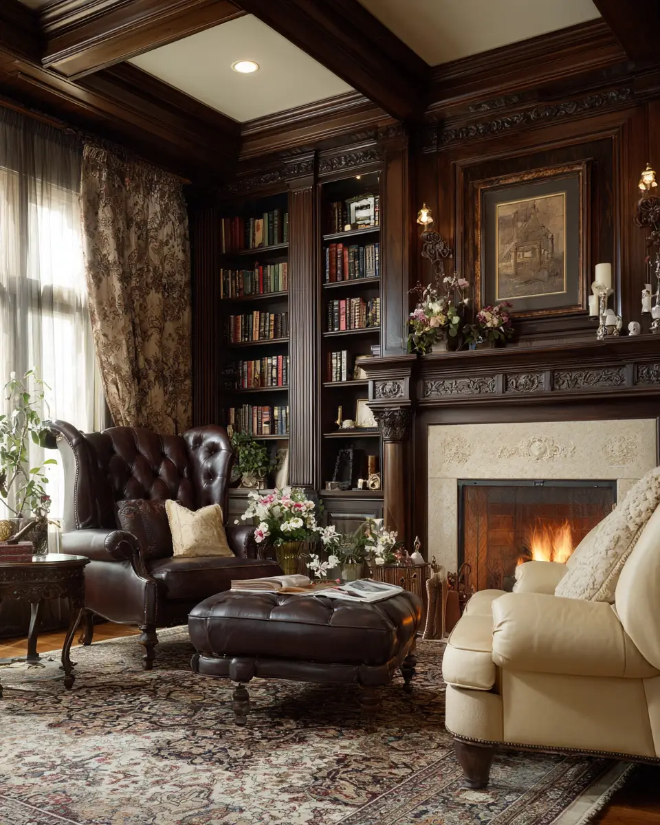 Cream Traditional Living Room Decor Ideas