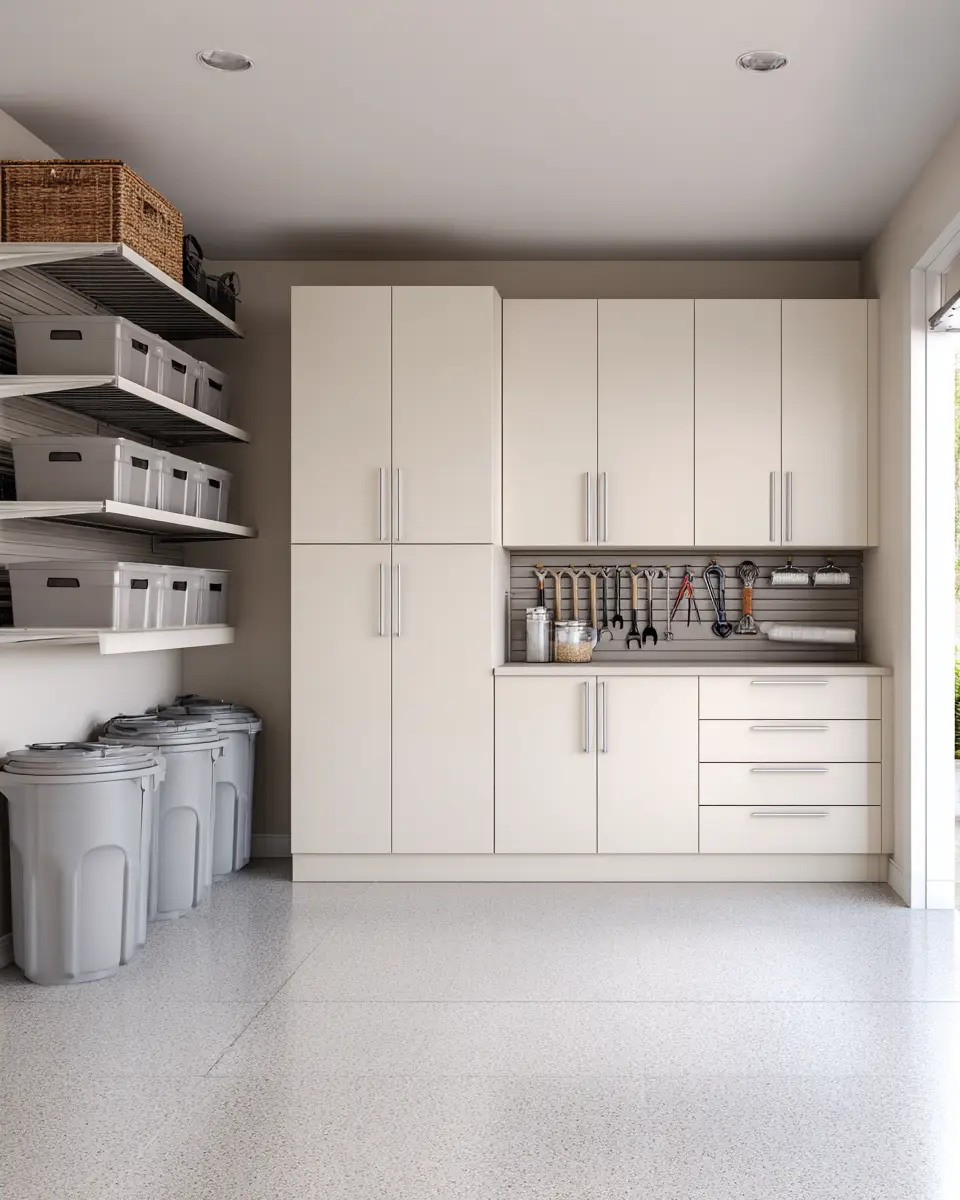 Cream Transitional Garage Decor Ideas