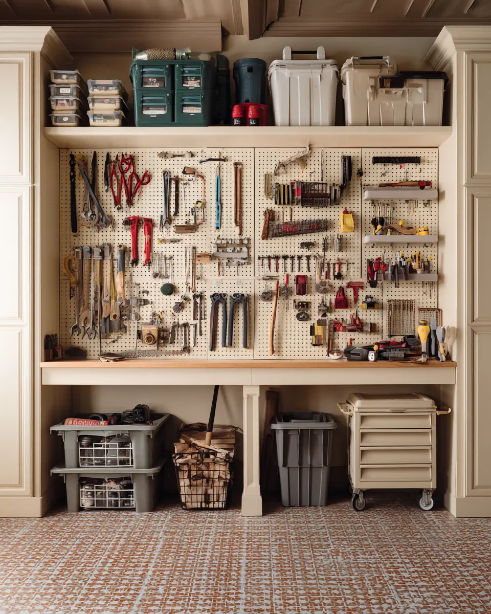 Cream Transitional Garage Decor Ideas