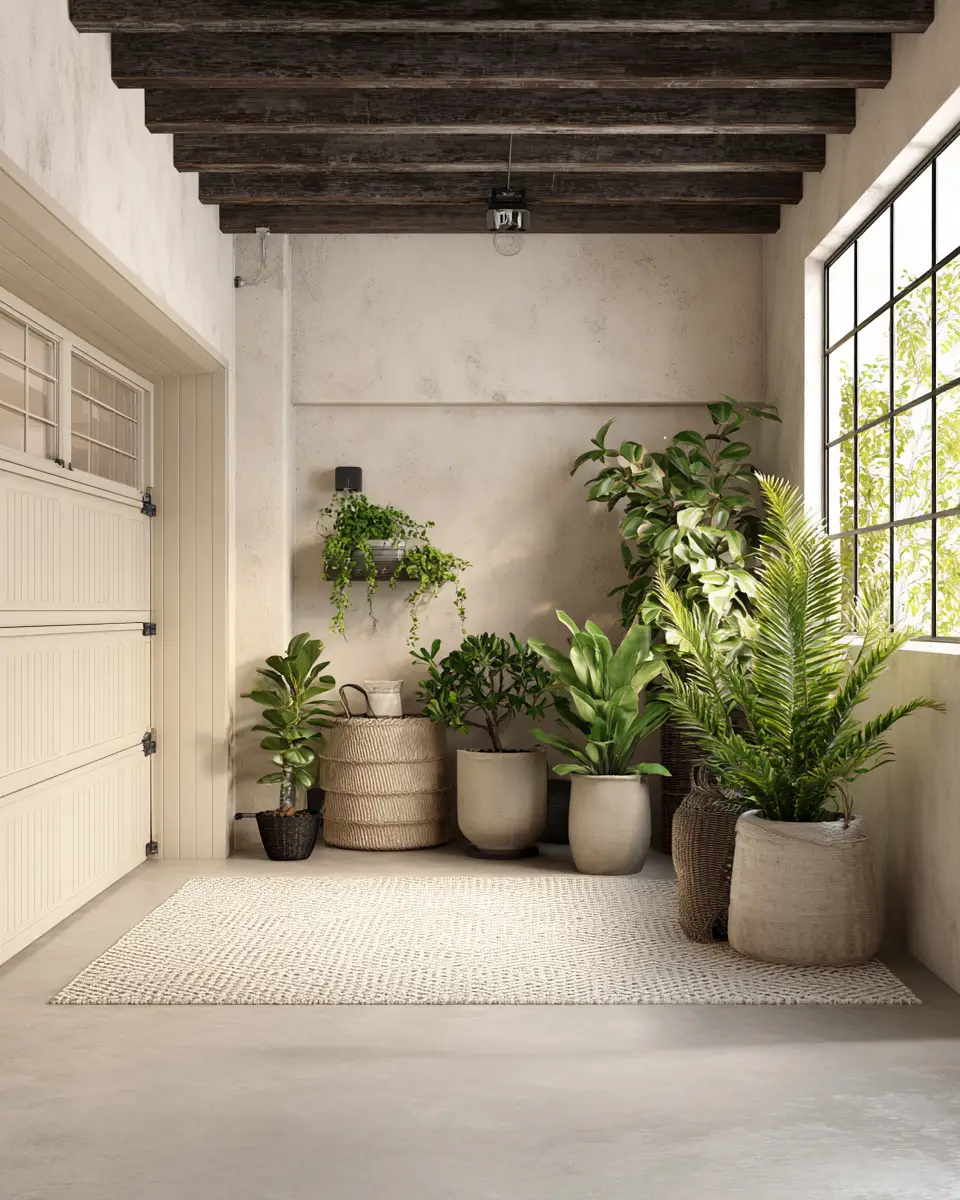 Cream Transitional Garage Decor Ideas