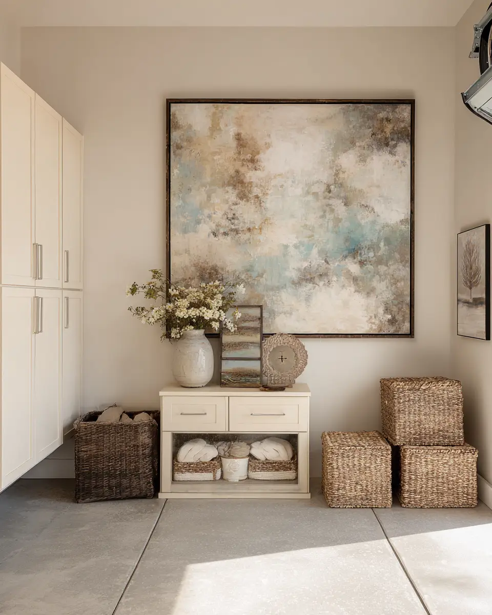 Cream Transitional Garage Decor Ideas