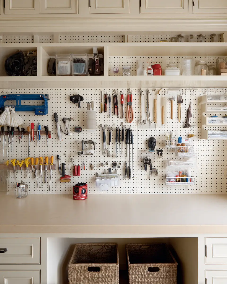 Cream Transitional Garage Decor Ideas