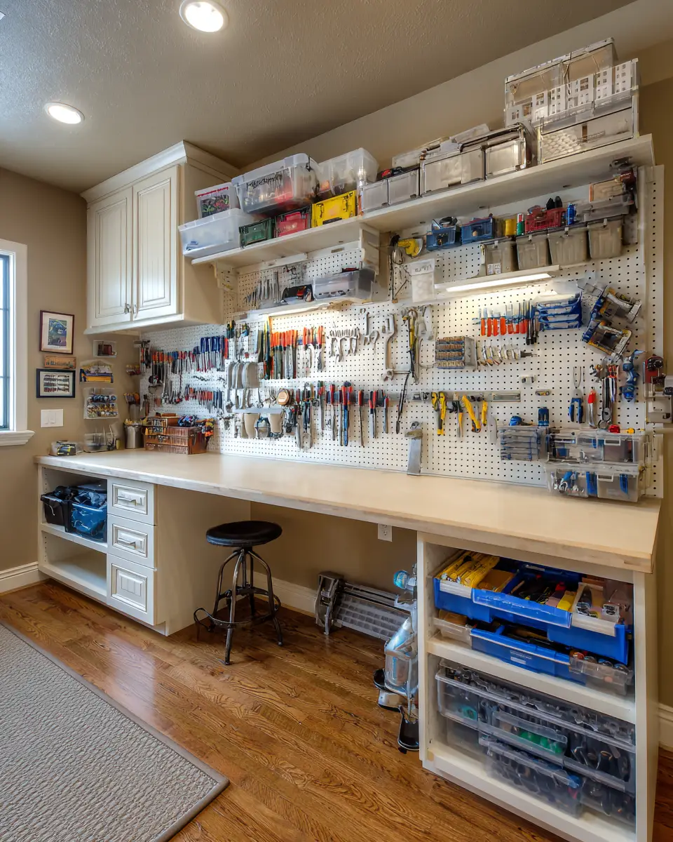 Cream Transitional Garage Decor Ideas