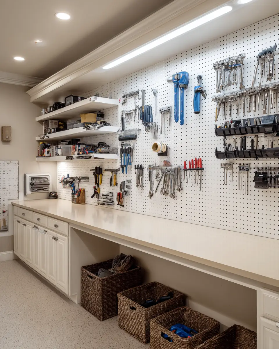 Cream Transitional Garage Decor Ideas