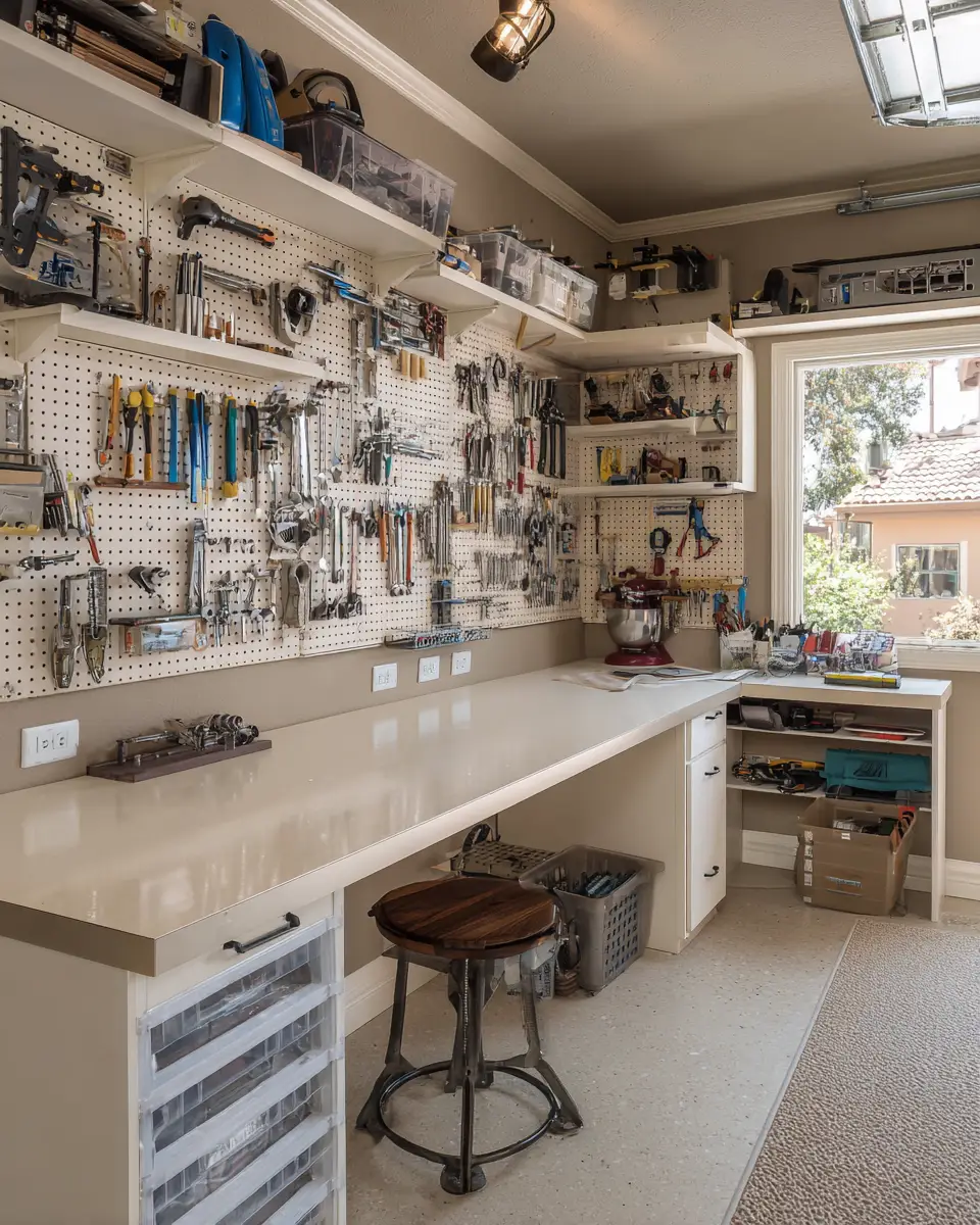 Cream Transitional Garage Decor Ideas