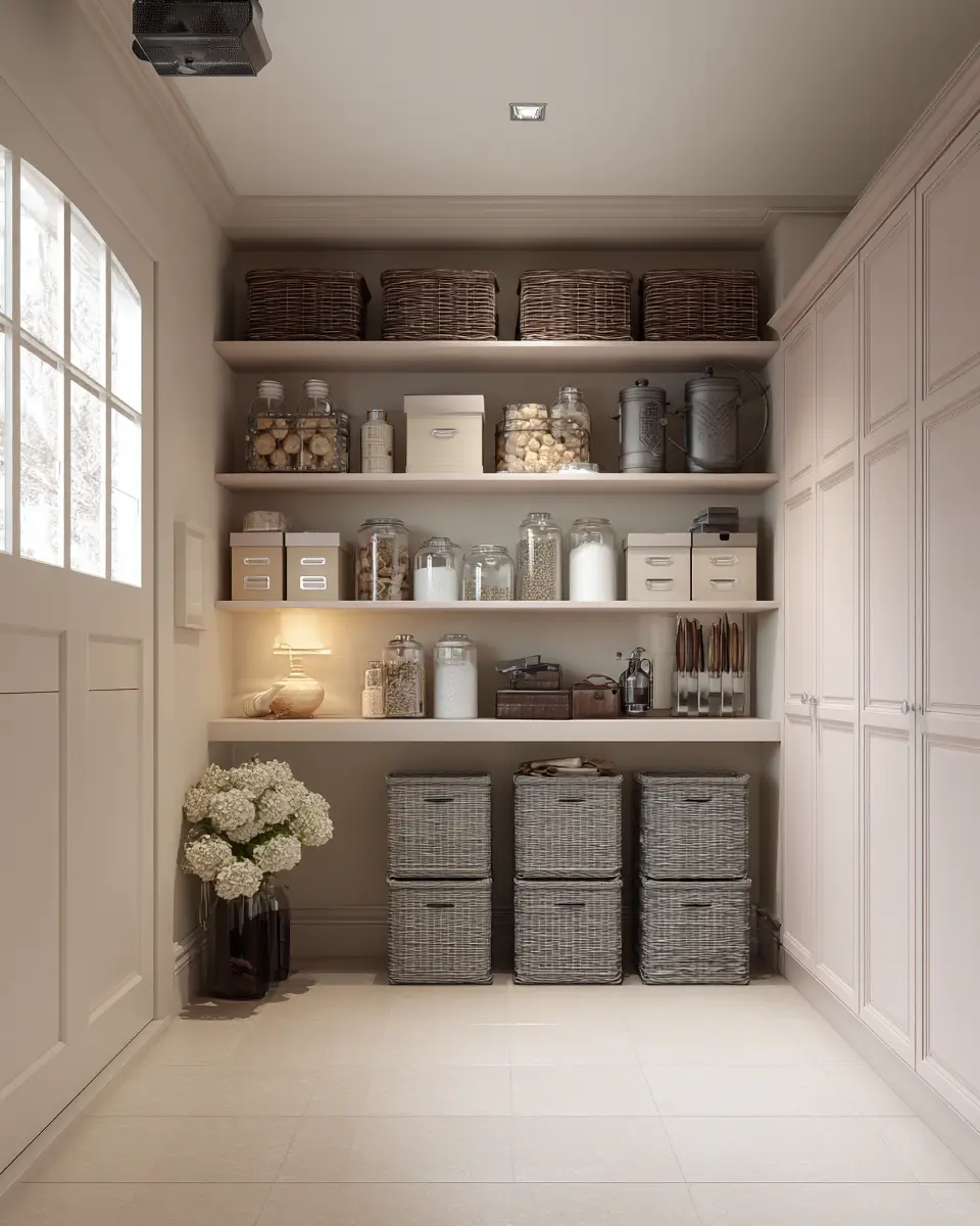 Cream Transitional Garage Decor Ideas