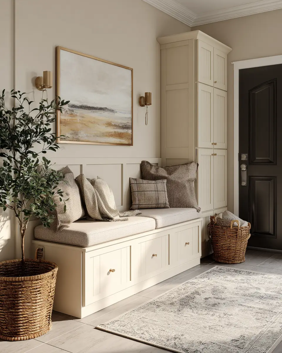 Cream Transitional Garage Decor Ideas