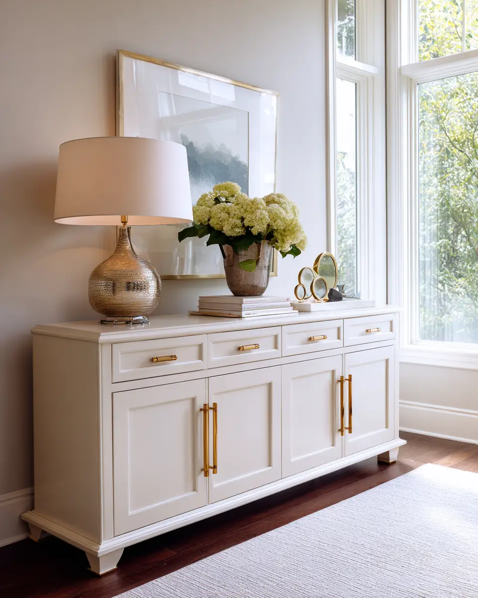 Cream Transitional Home Office Decor Ideas