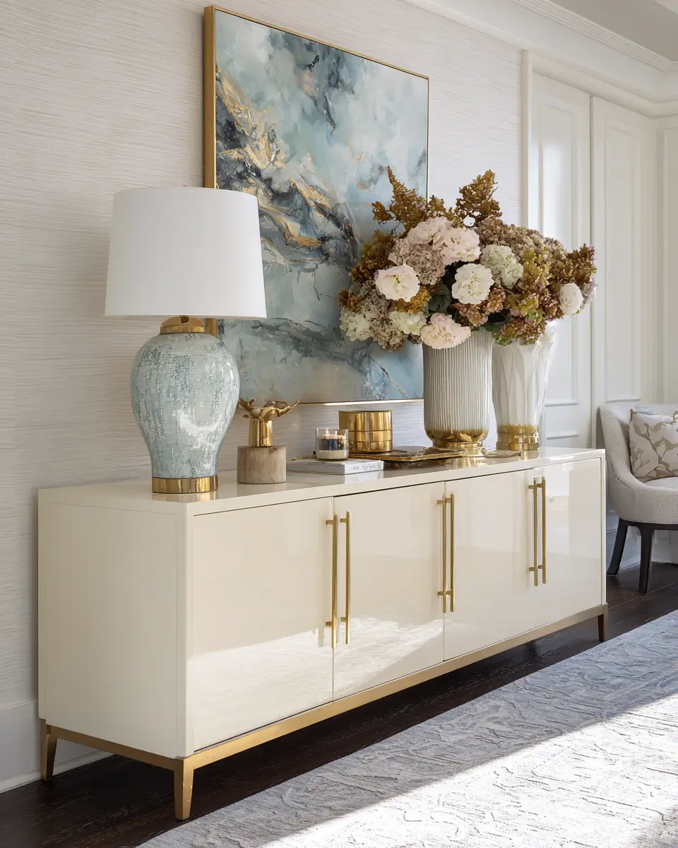 Cream Transitional Home Office Decor Ideas