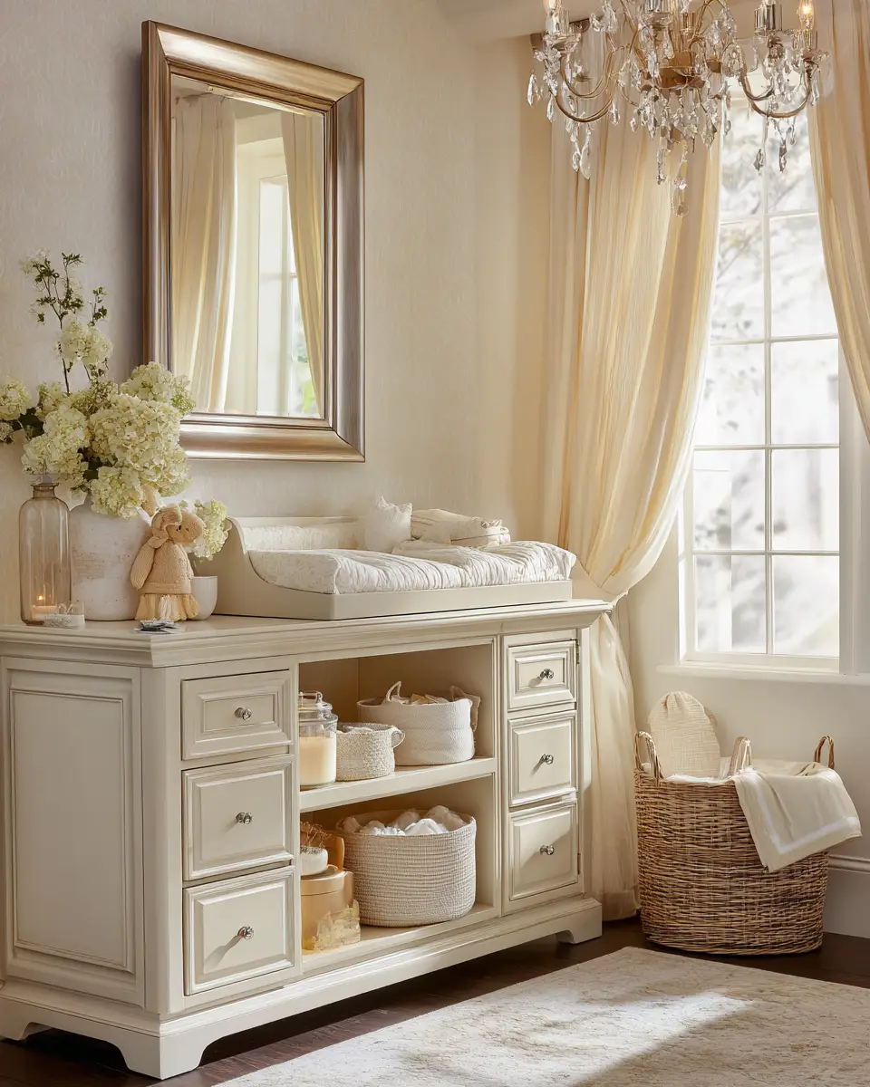 Cream Transitional Nursery Decor Ideas