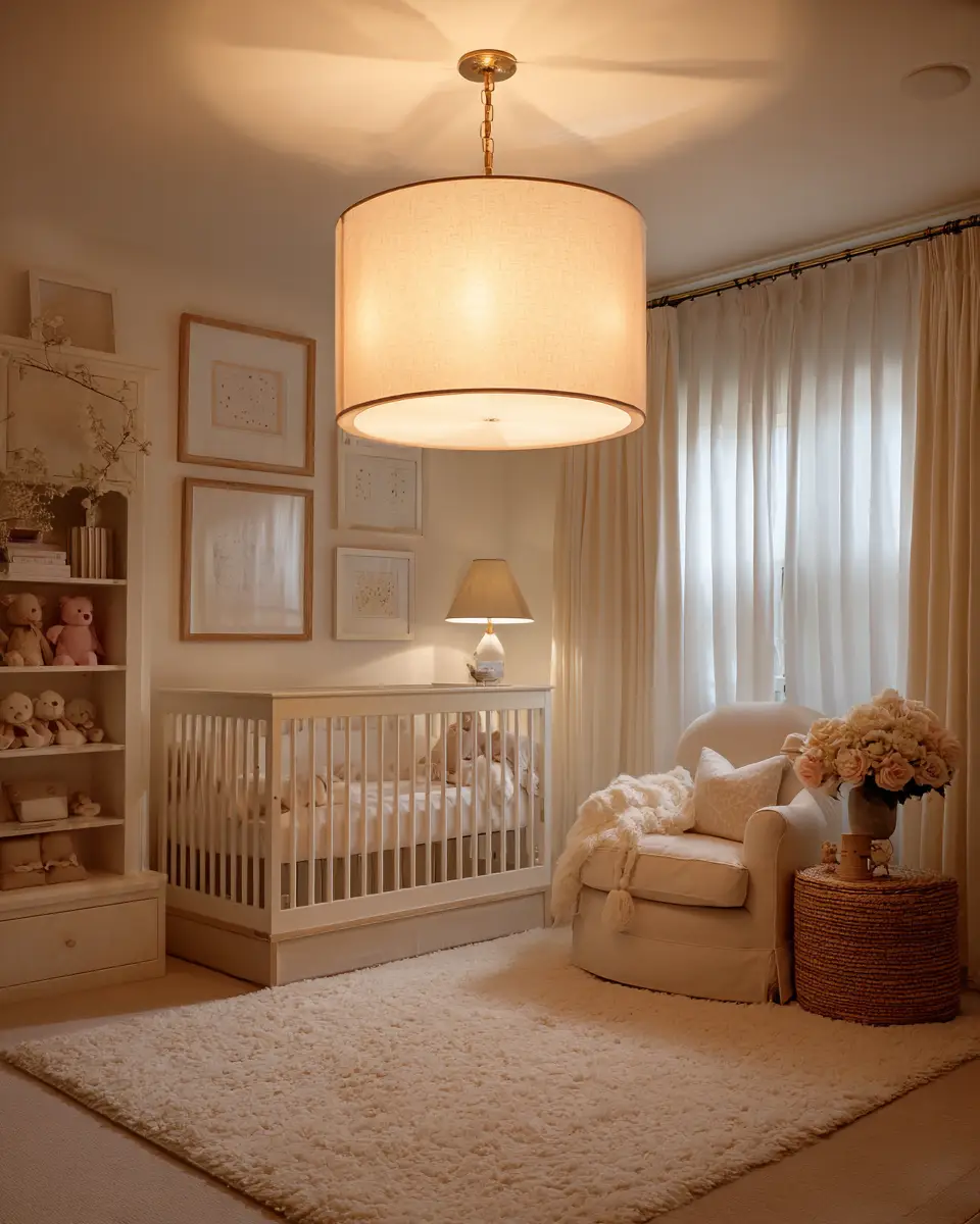 Cream Transitional Nursery Decor Ideas