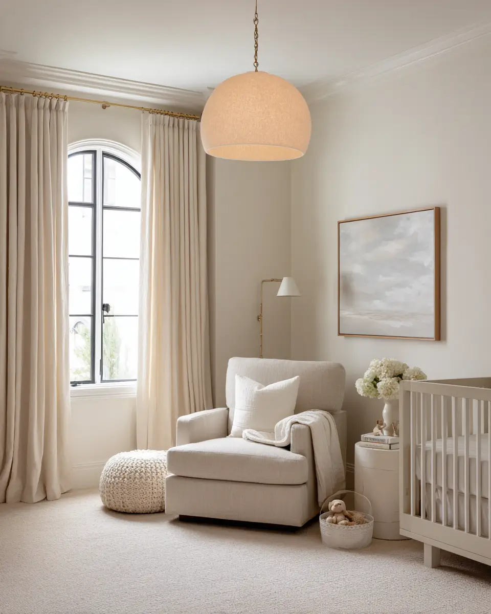 Cream Transitional Nursery Decor Ideas