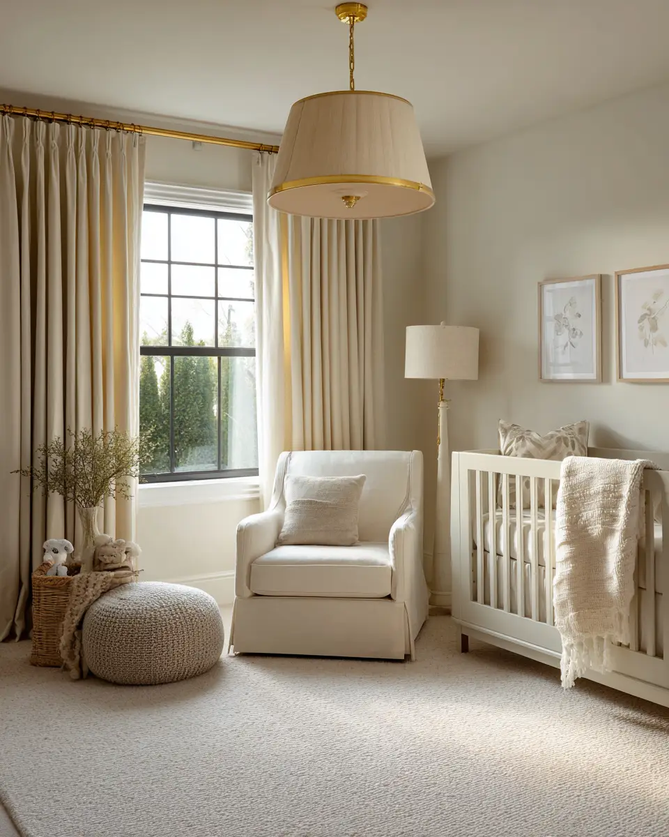 Cream Transitional Nursery Decor Ideas