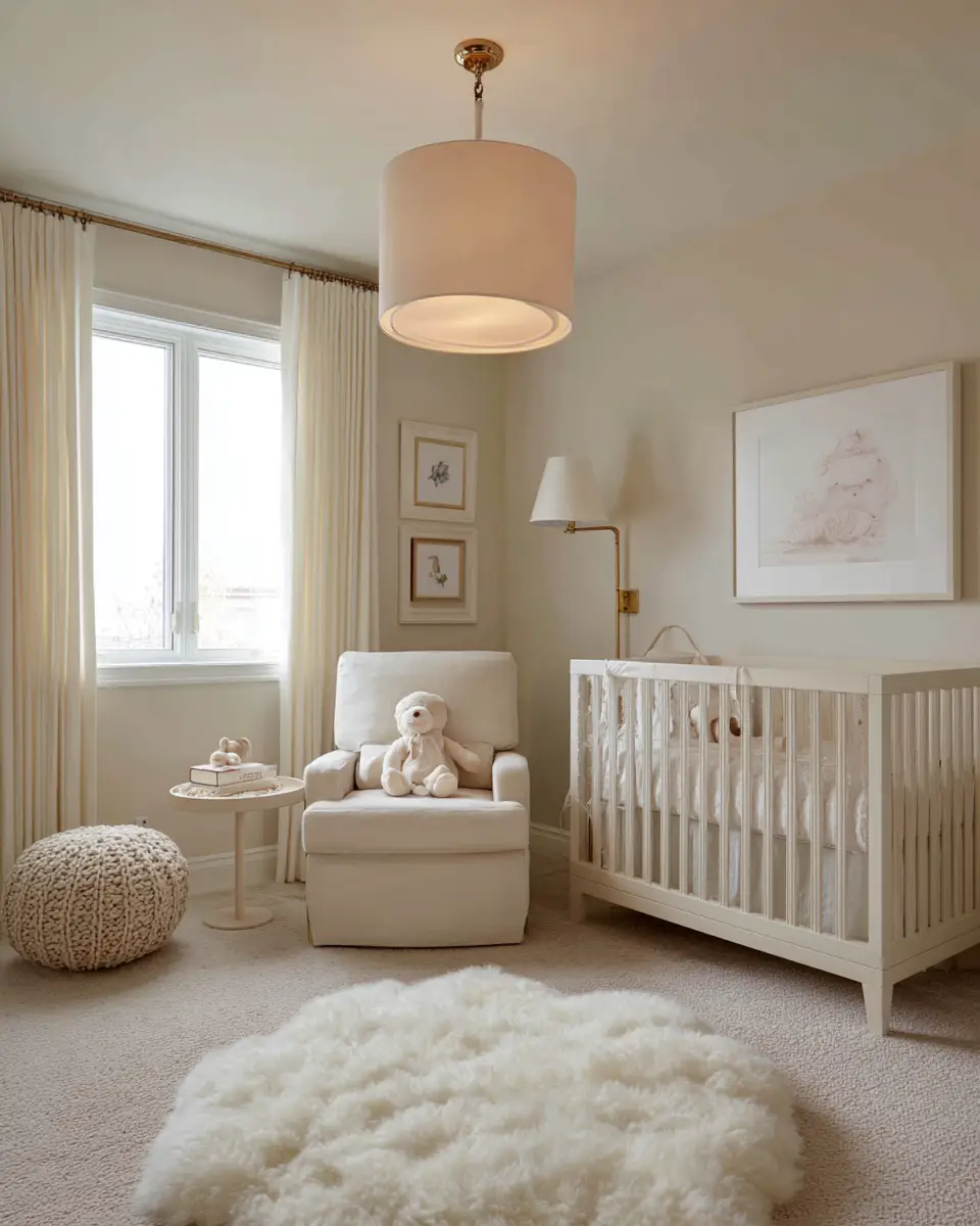 Cream Transitional Nursery Decor Ideas