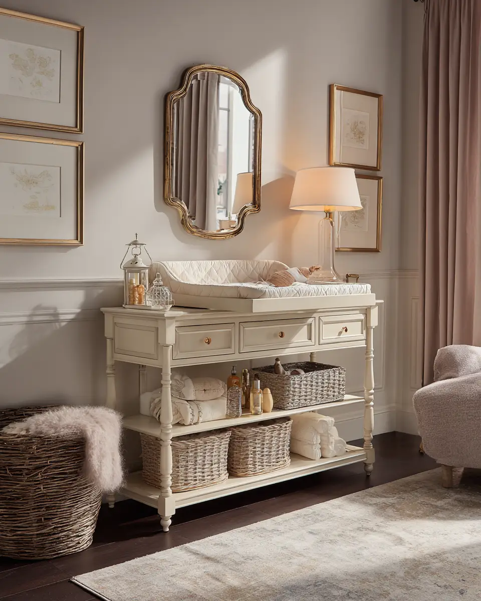 Cream Transitional Nursery Decor Ideas