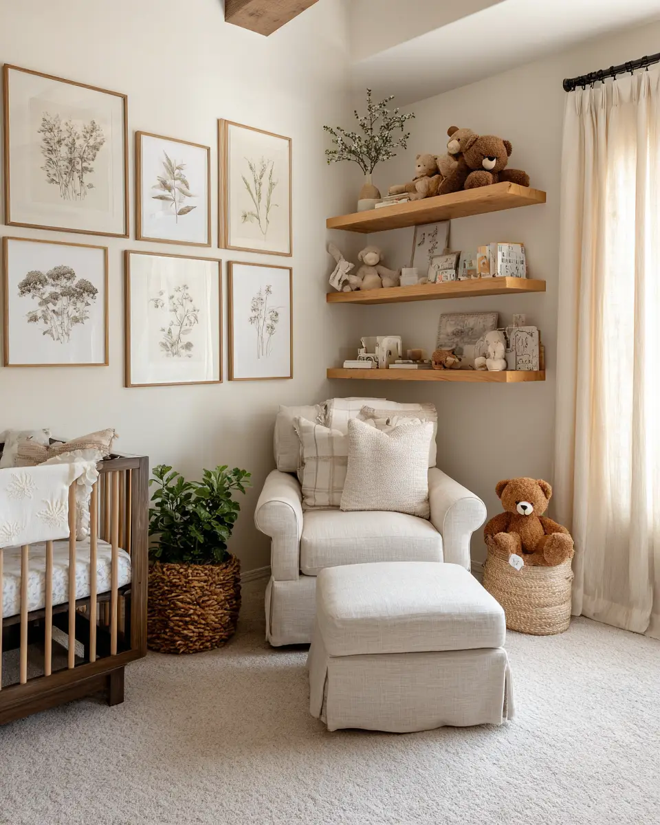 Cream Transitional Nursery Decor Ideas