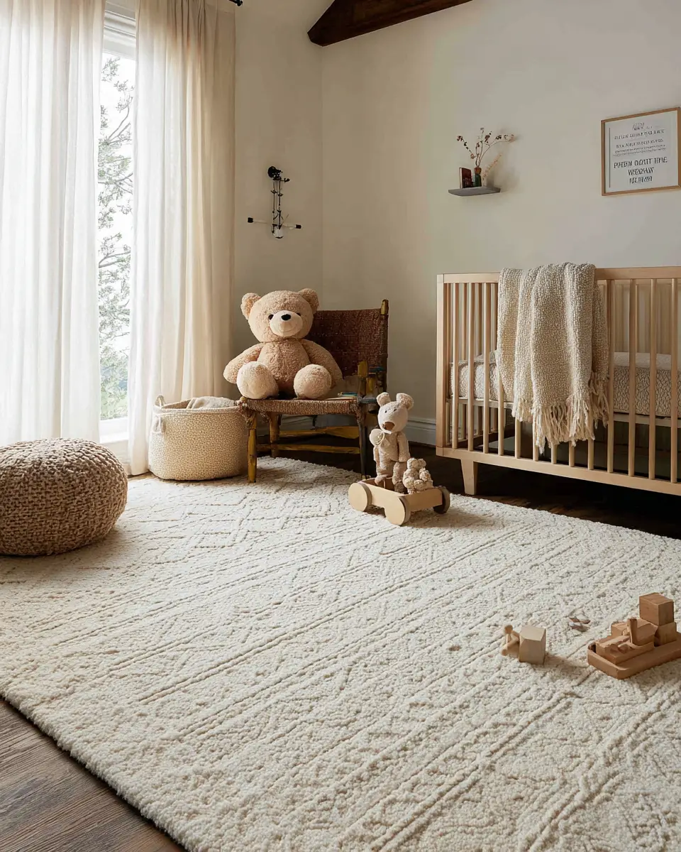 Cream Transitional Nursery Decor Ideas