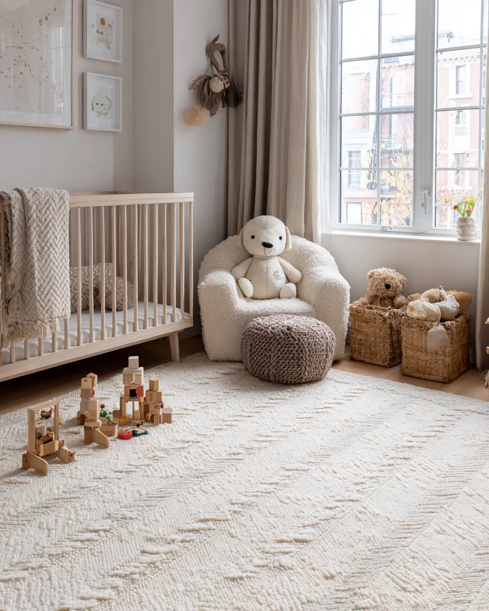 Cream Transitional Nursery Decor Ideas