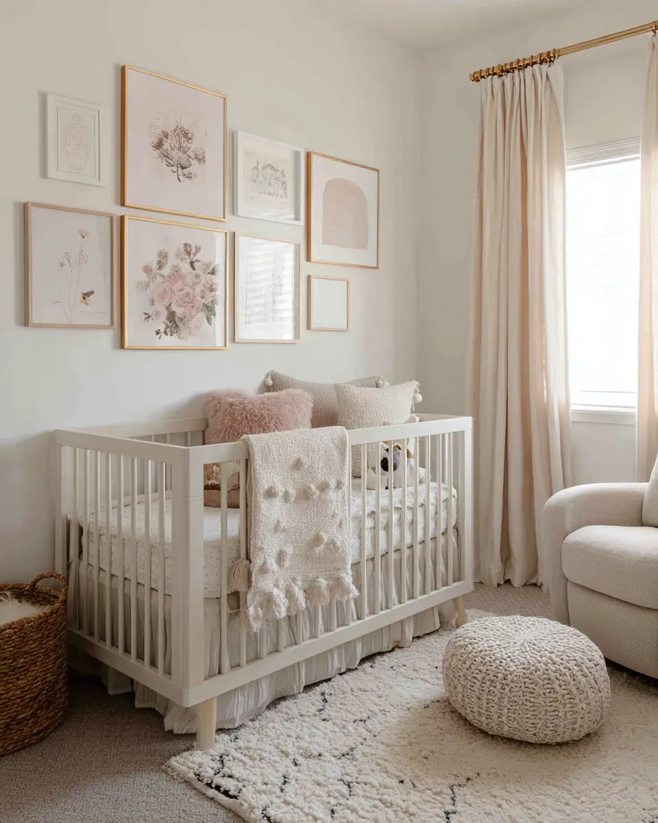 Cream Transitional Nursery Decor Ideas