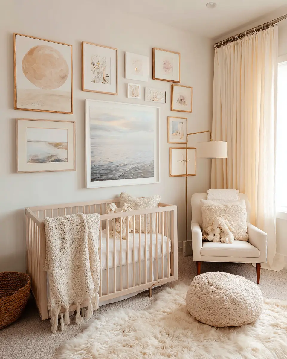 Cream Transitional Nursery Decor Ideas