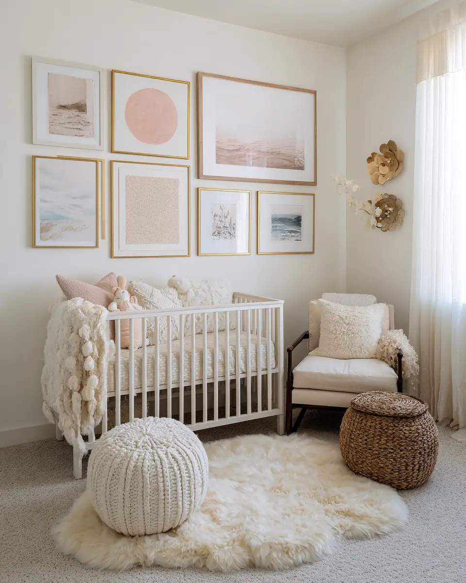 Cream Transitional Nursery Decor Ideas