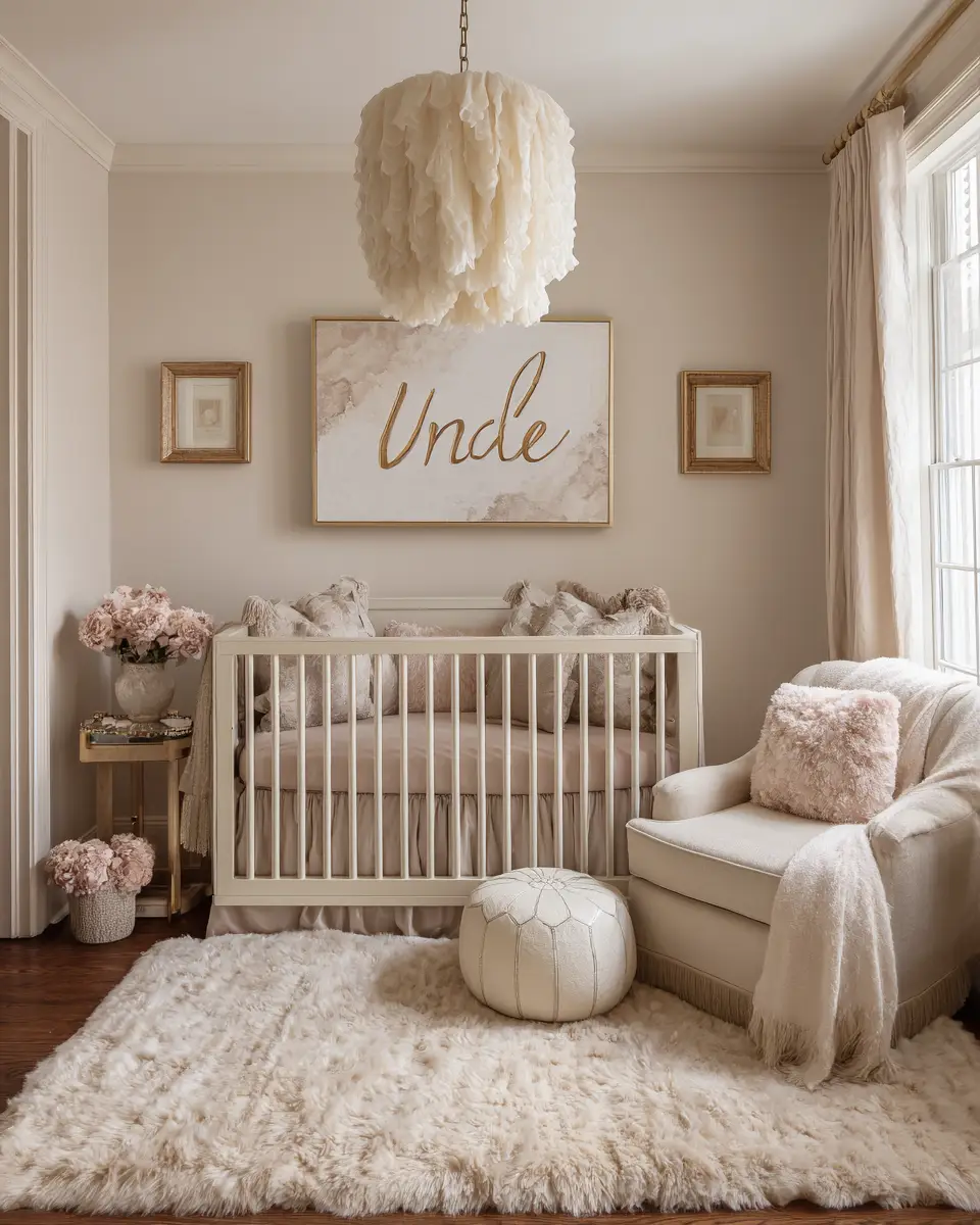 Cream Transitional Nursery Decor Ideas