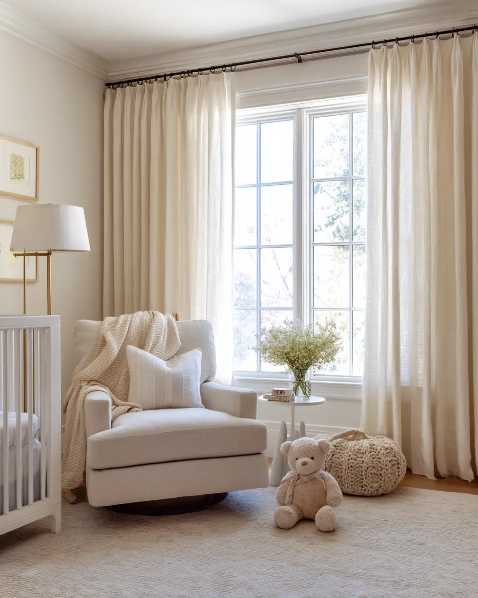 Cream Transitional Nursery Decor Ideas