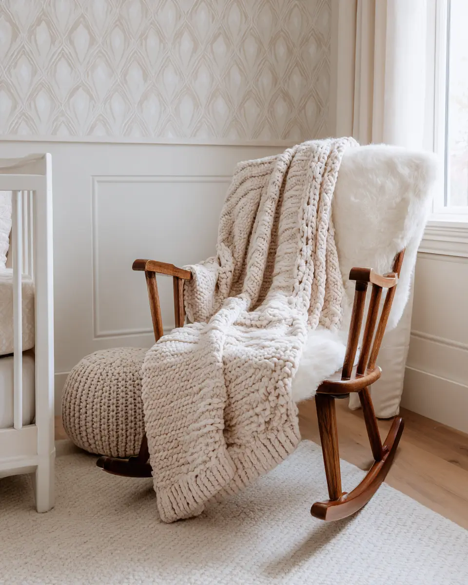 Cream Transitional Nursery Decor Ideas