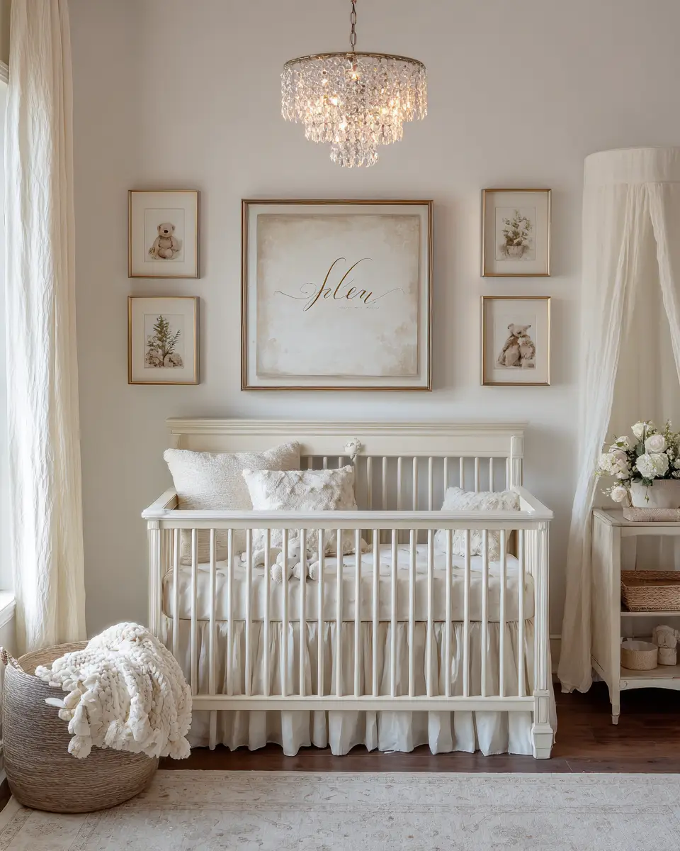 Cream Transitional Nursery Decor Ideas