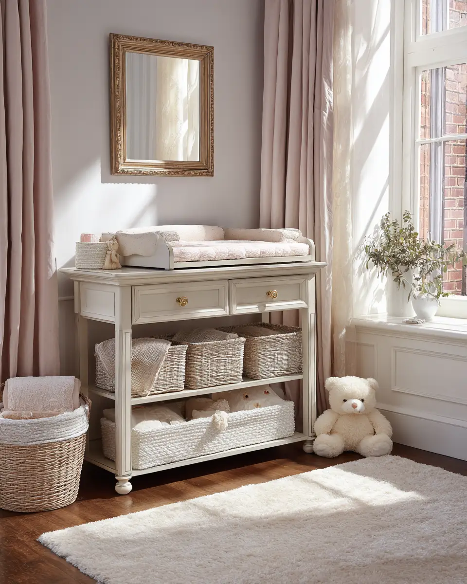 Cream Transitional Nursery Decor Ideas