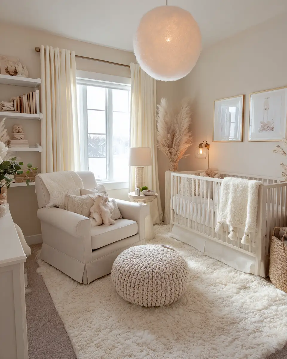 Cream Transitional Nursery Decor Ideas