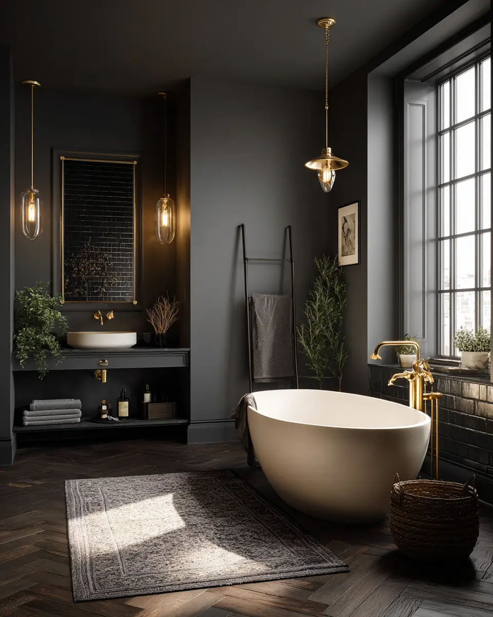 Dark And Cozy Bathroom Decor Ideas