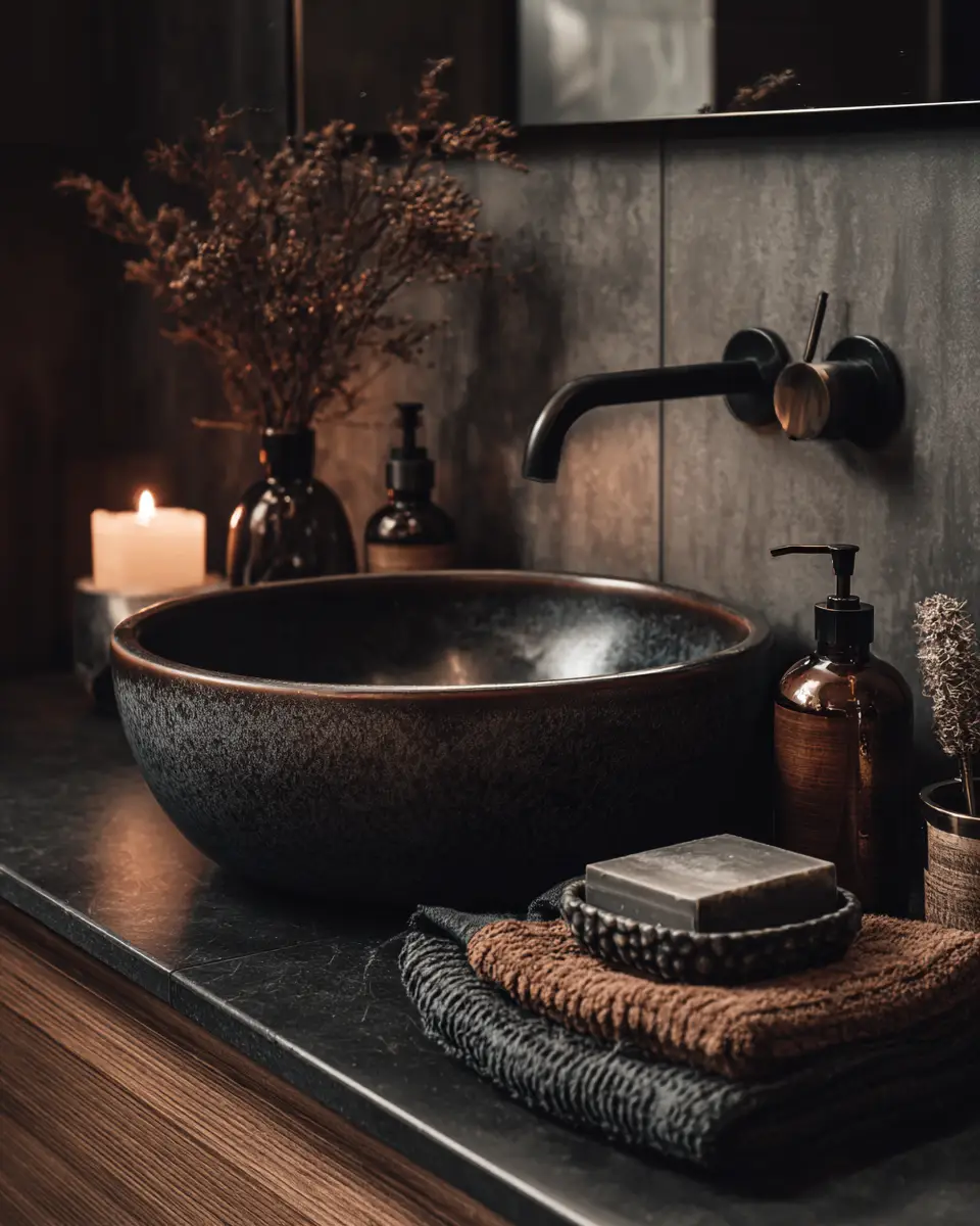 Dark And Cozy Bathroom Decor Ideas