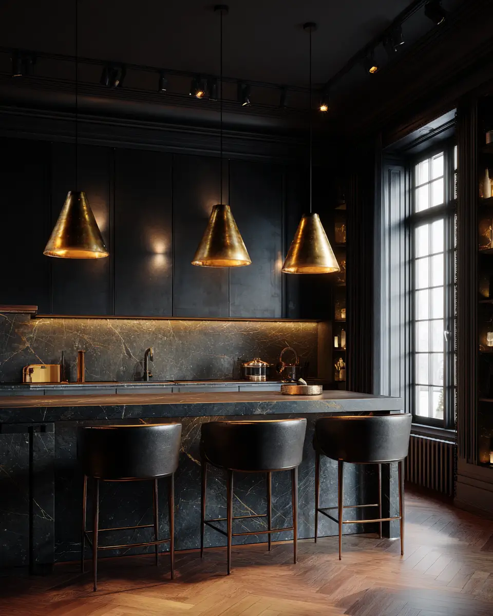 Dark And Cozy Kitchen Decor Ideas - Featured