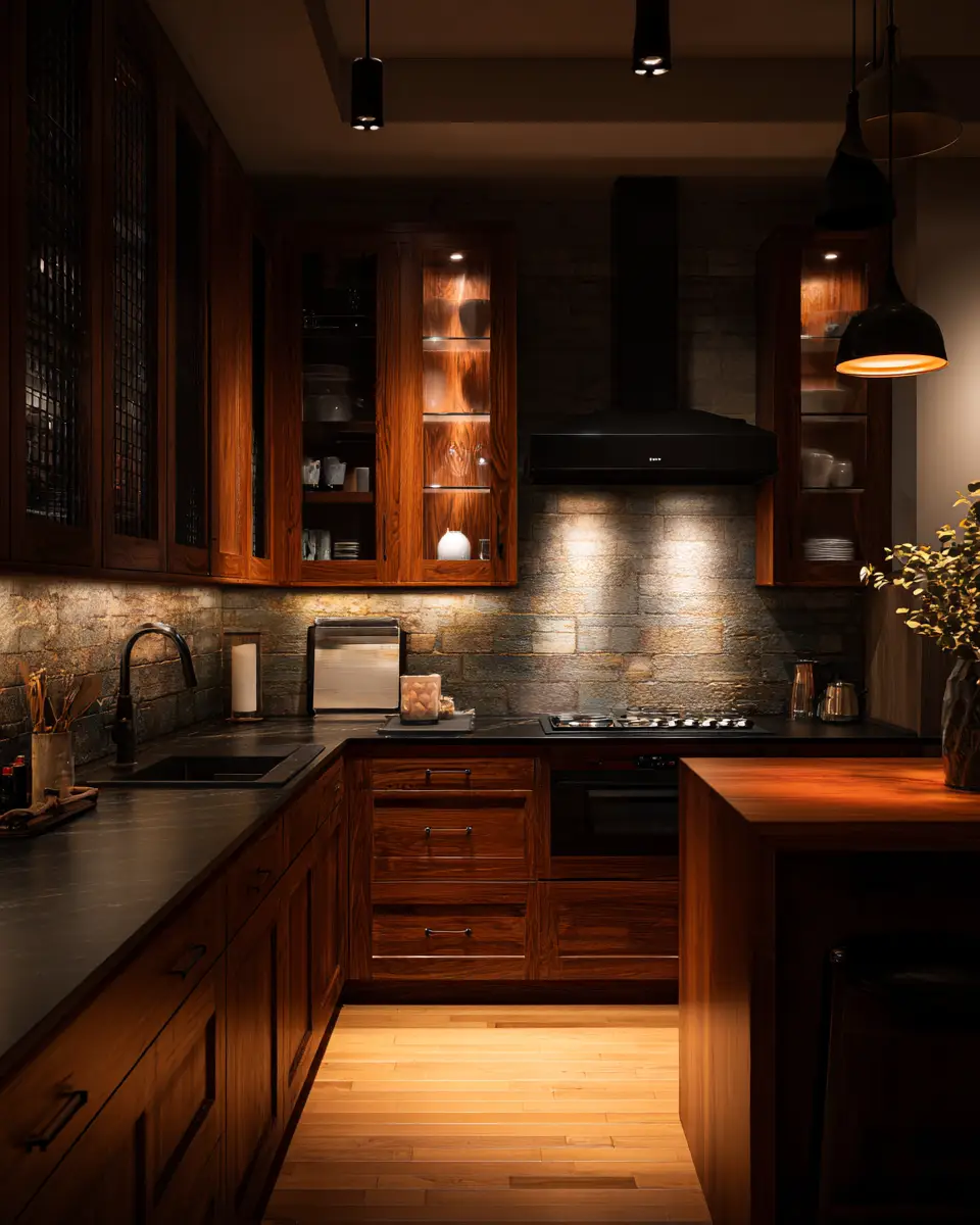 Dark And Cozy Kitchen Decor Ideas