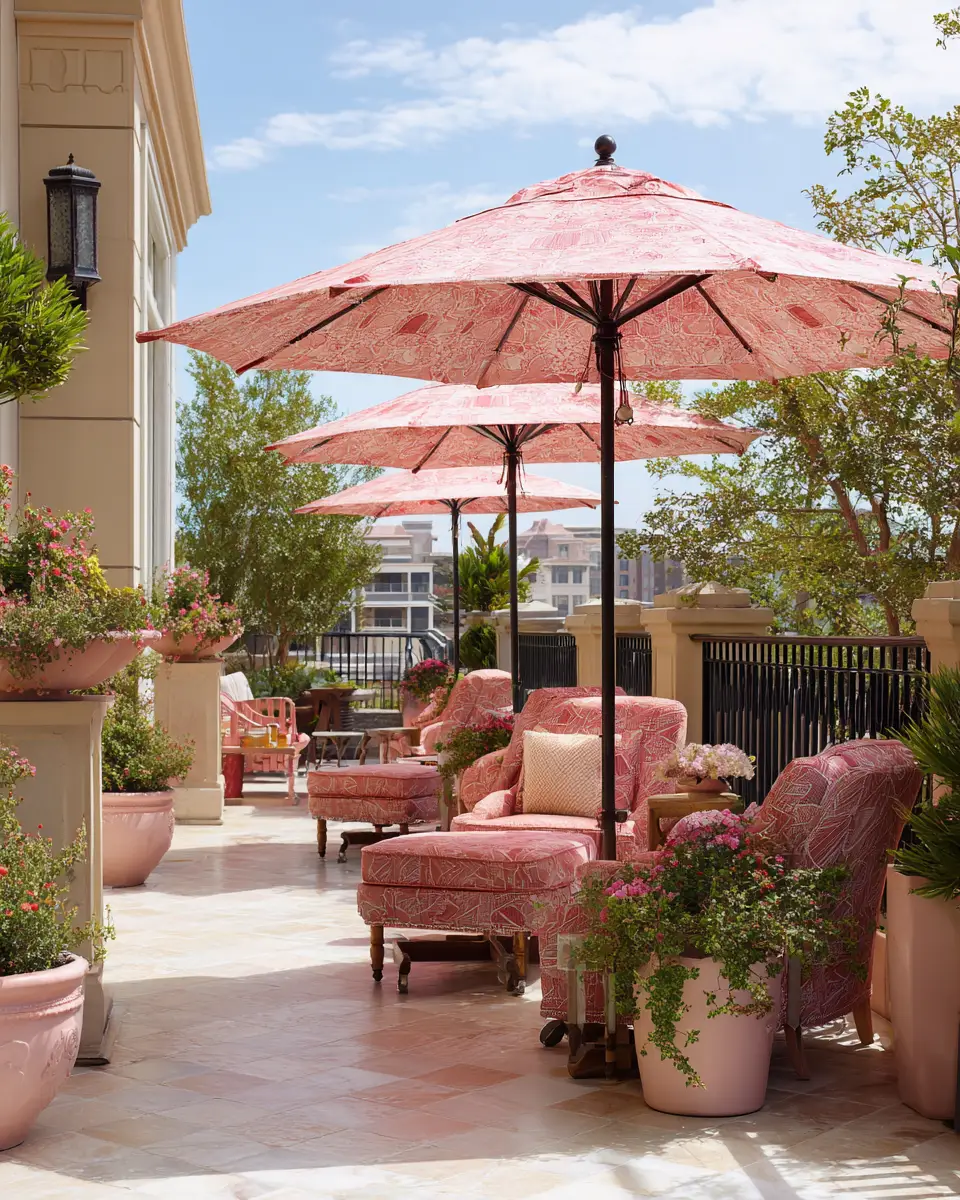 Dusty Rose Classic Patio Decor Ideas