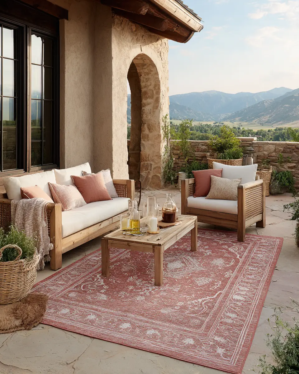 Dusty Rose Classic Patio Decor Ideas