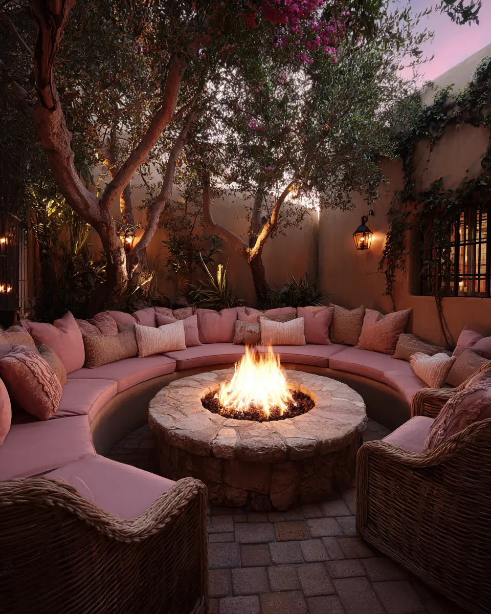 Dusty Rose Classic Patio Decor Ideas