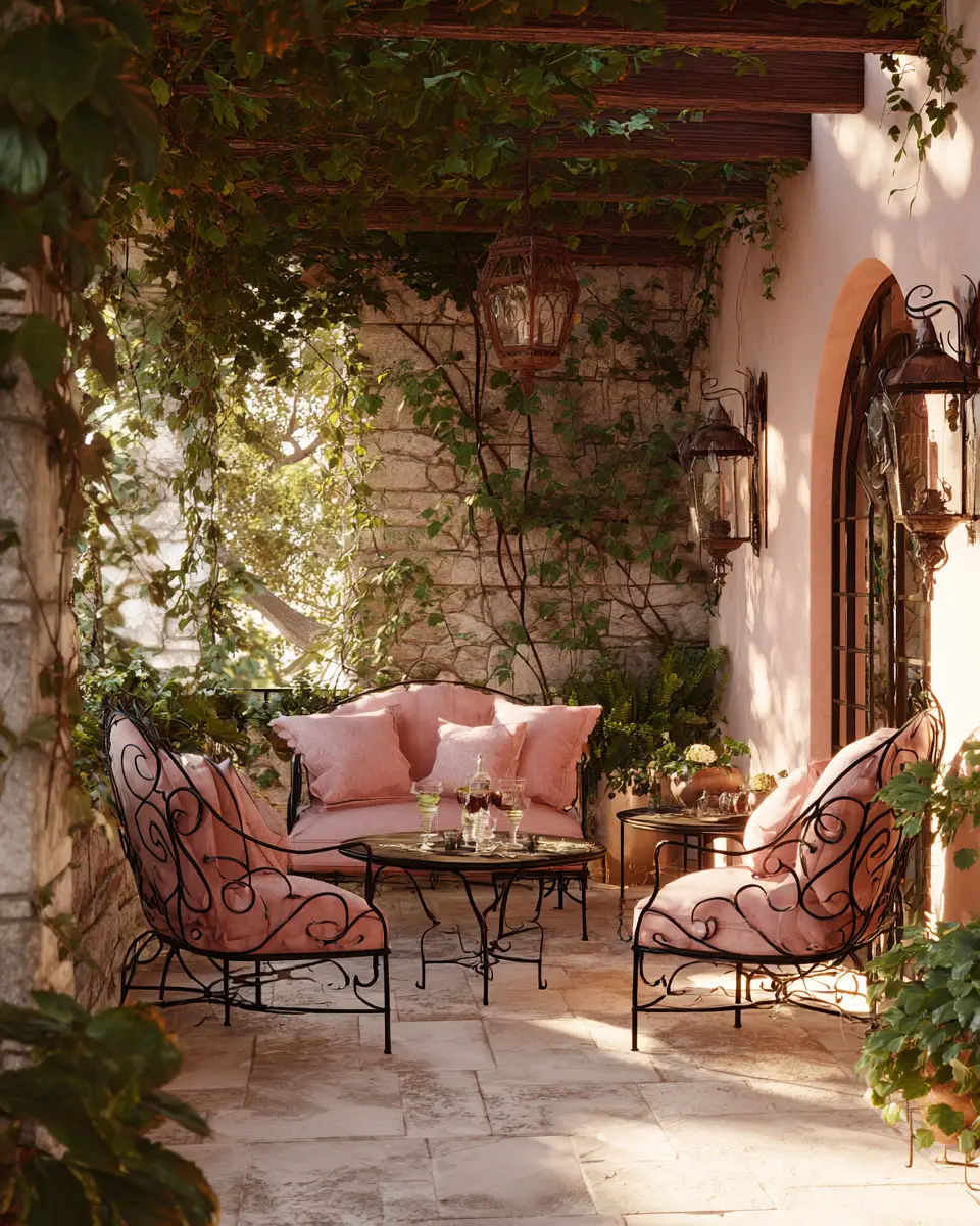 Dusty Rose Classic Patio Decor Ideas
