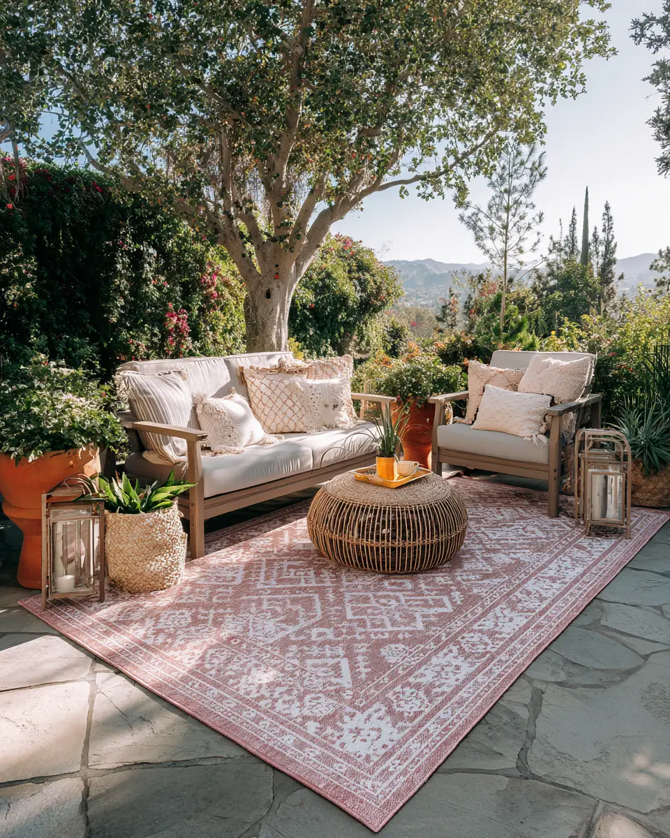 Dusty Rose Classic Patio Decor Ideas