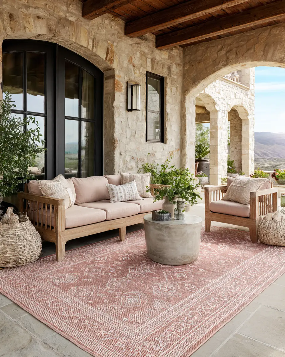 Dusty Rose Classic Patio Decor Ideas